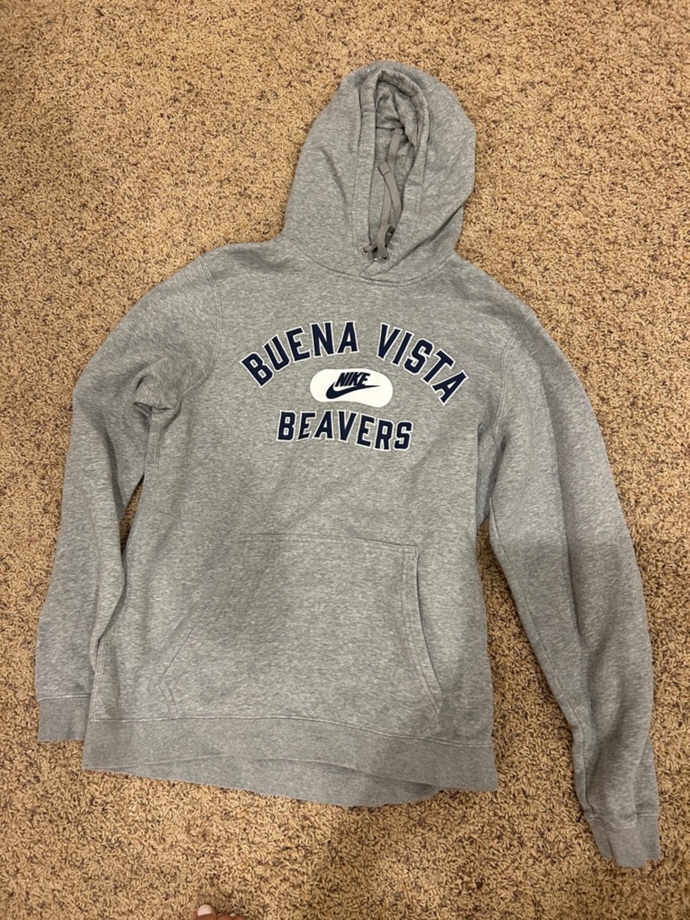 Nike Gray and Navy Buena Vista Beavers Pullover Hoodie